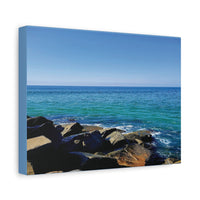 Boulders and Waves Stretched Canvas | Wall Art | 12x9in | Ethically Sourced - abrandilion