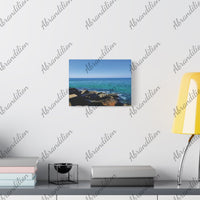 Boulders and Waves Stretched Canvas | Wall Art | 12x9in | Ethically Sourced - abrandilion
