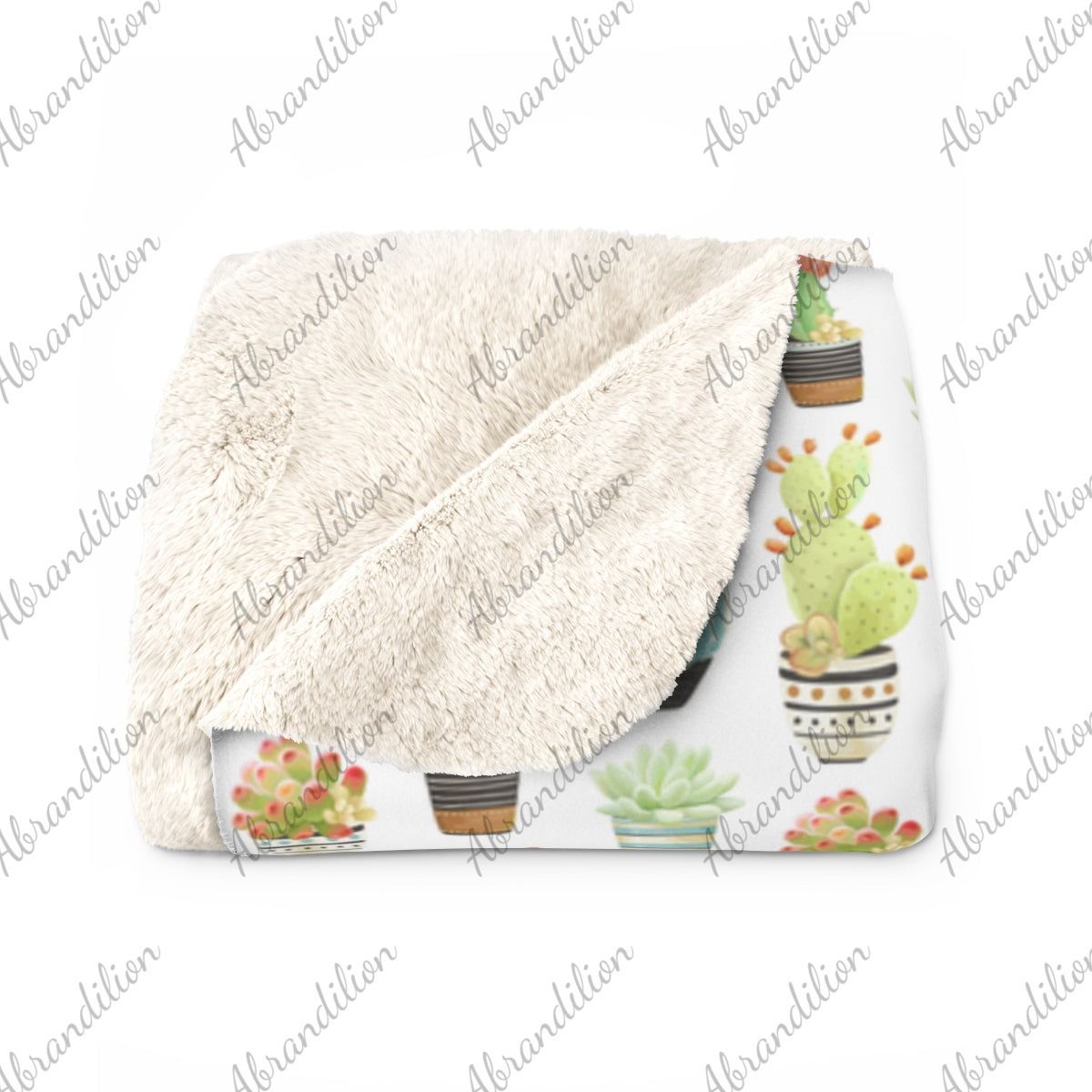 Succulent Fleece Blanket | Cozy | Fleece blanket | Plants - abrandilion