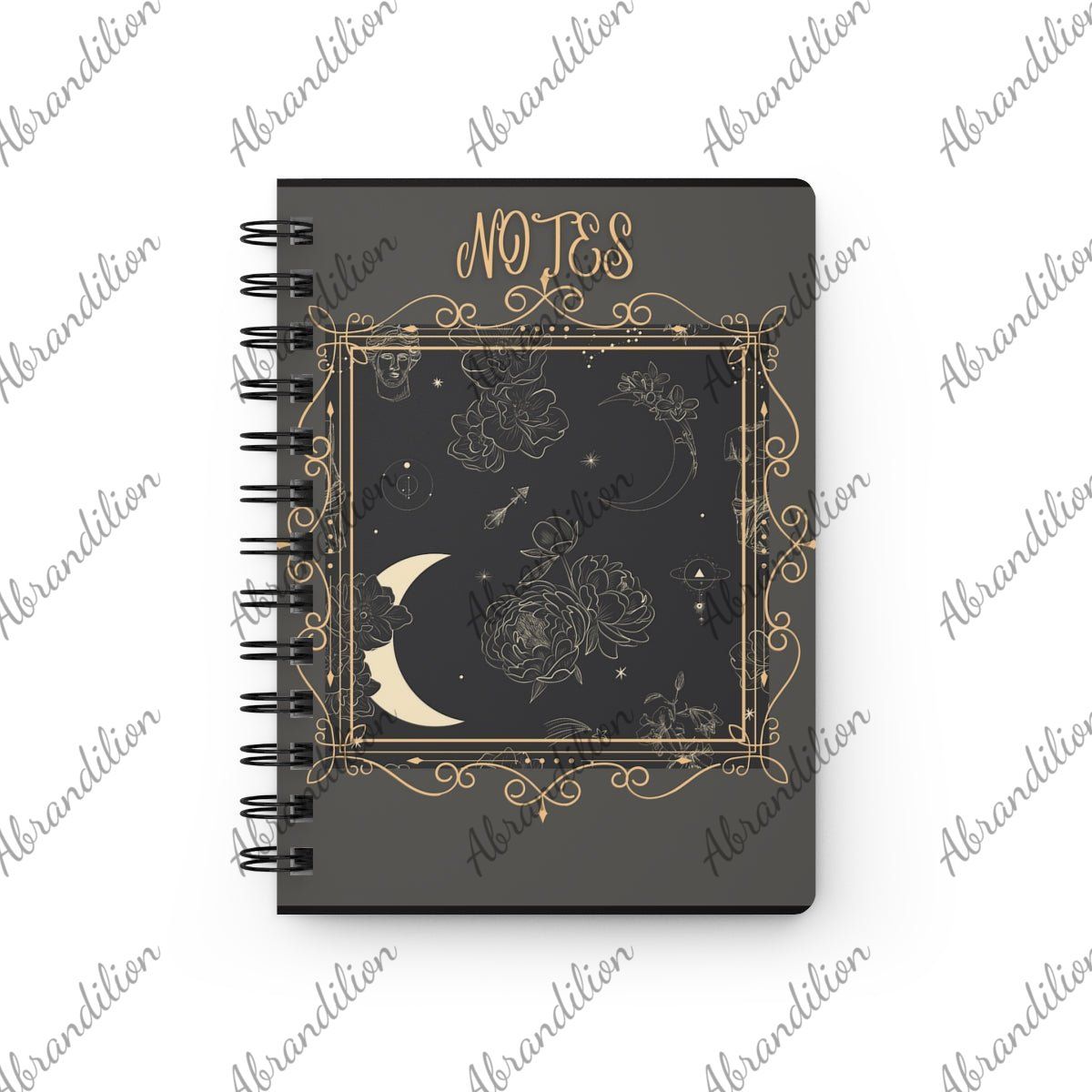 Celestial Spiral Notebook | Ruled Line | Durable Cover | Custom Design - abrandilion