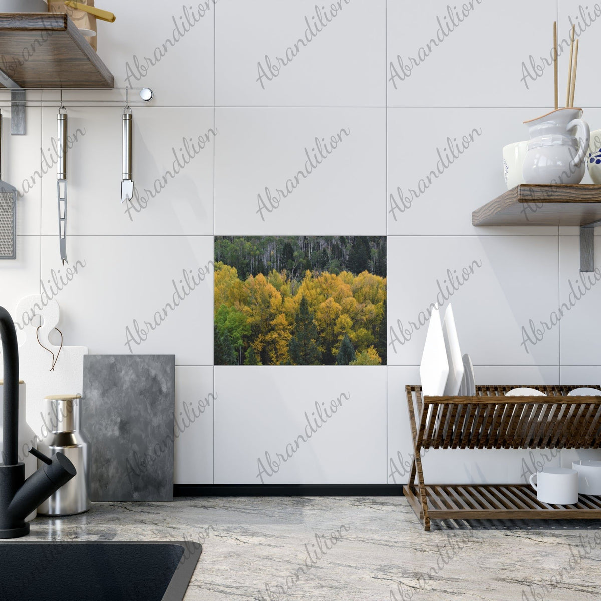 Colorado Aspen Ceramic Photo Tile - abrandilion