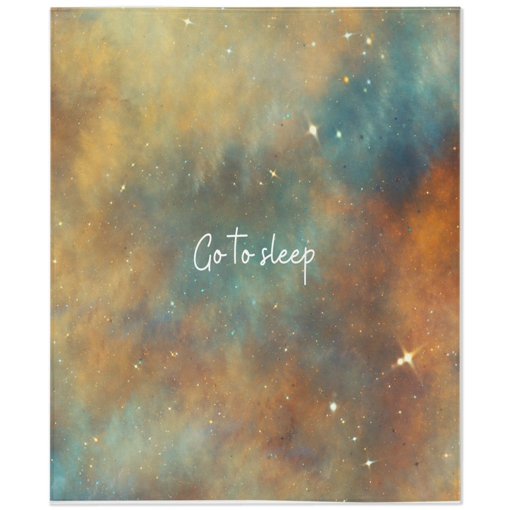 Go to Sleep Minky Blanket | Galaxy Design - abrandilion