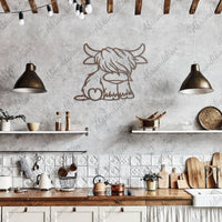 Highland Cow | Metal Wall Art - abrandilion