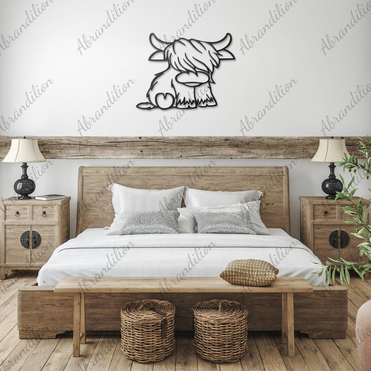 Highland Cow | Metal Wall Art - abrandilion