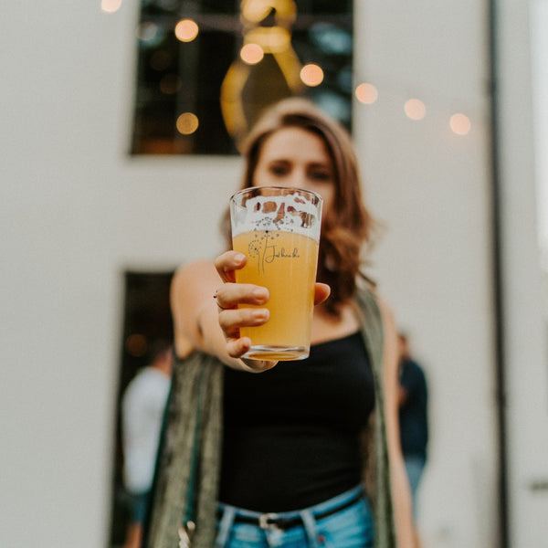 Just Breathe Pint Glass - abrandilion