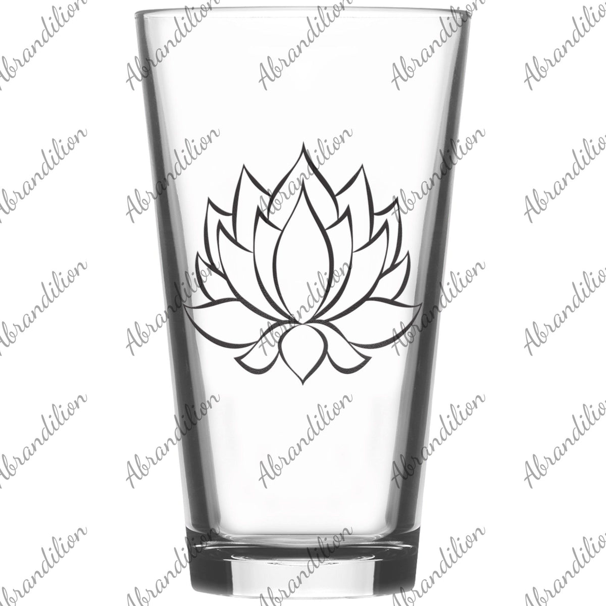 Lotus Flower Pint Glass - abrandilion