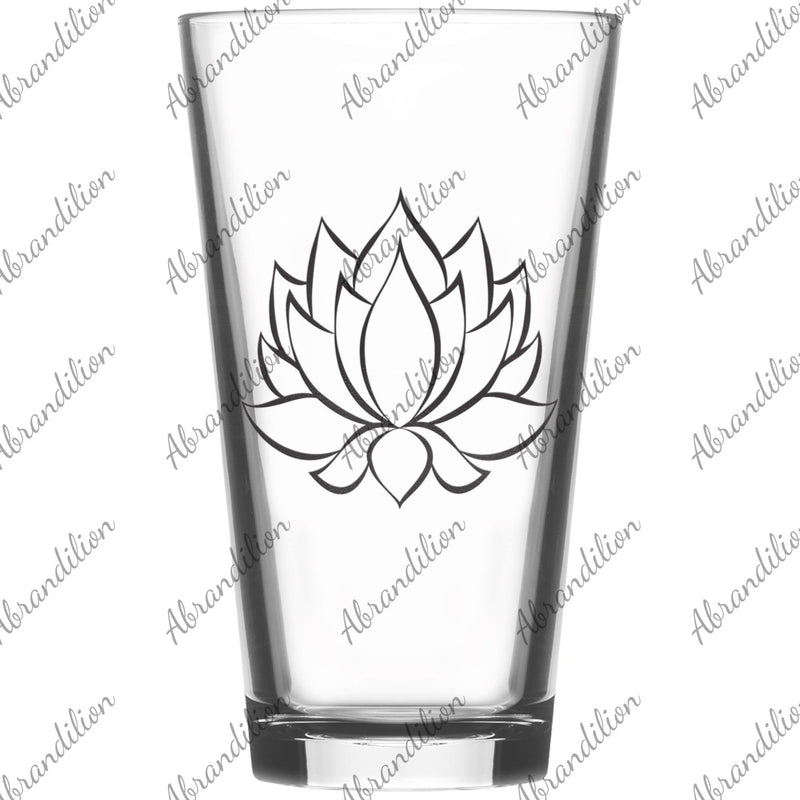 Lotus Flower Pint Glass - abrandilion