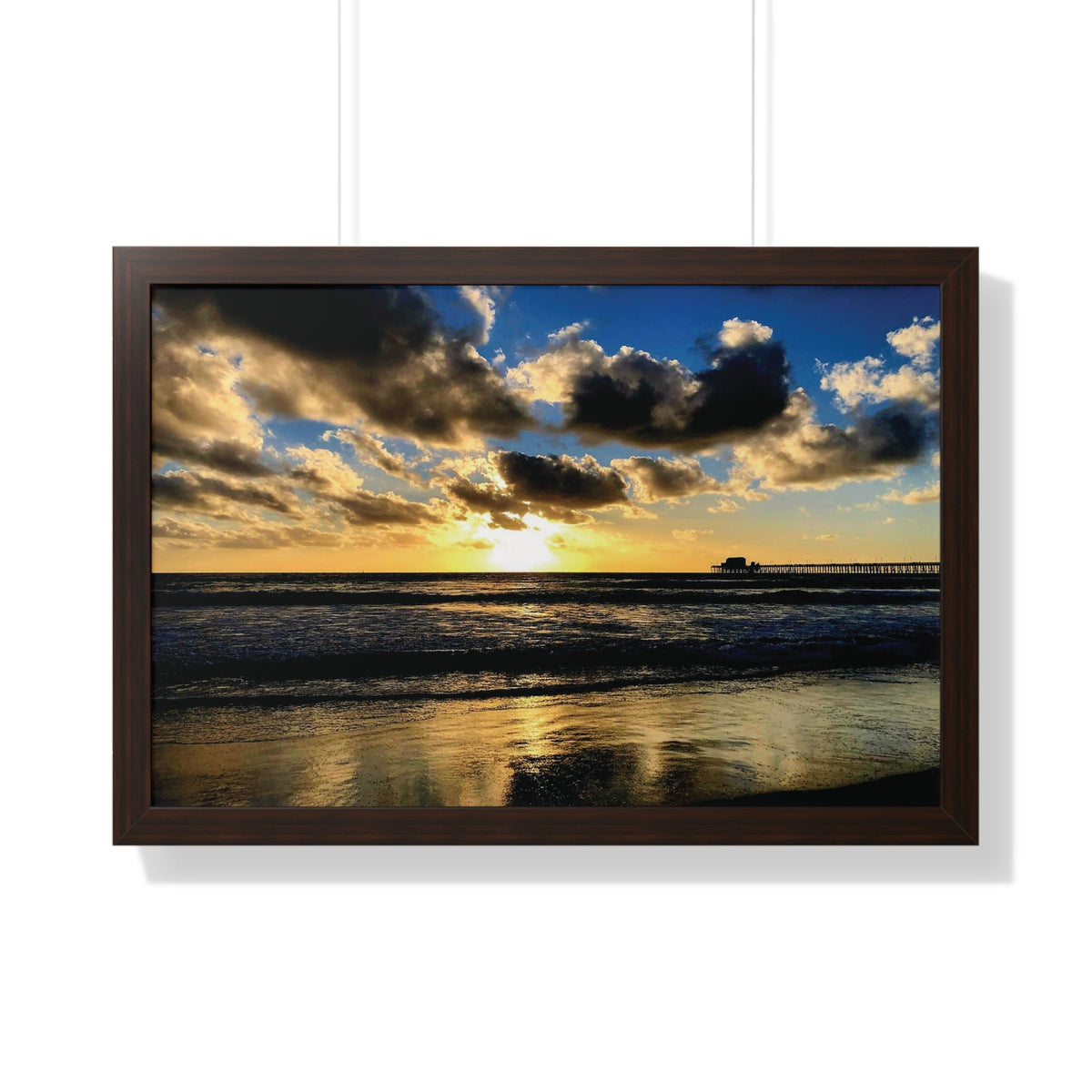 Ocean Pier | Framed | Horizontal Poster | Premium Paper - abrandilion