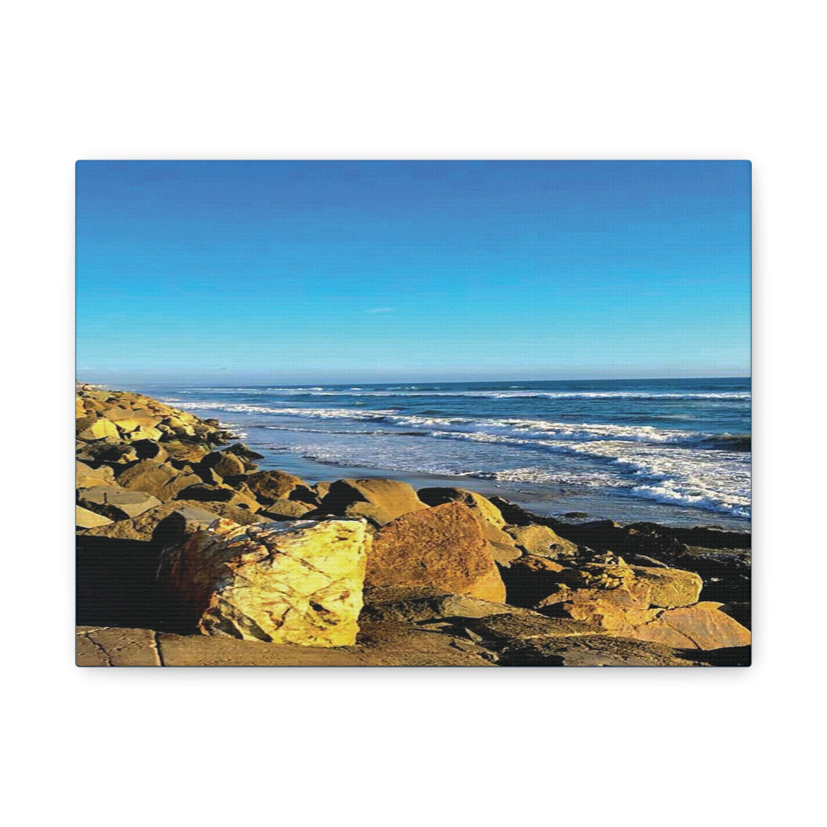 Ocean Waves Stretched Canvas | Canvas Art | 12"x9" | Ethically Sourced - abrandilion