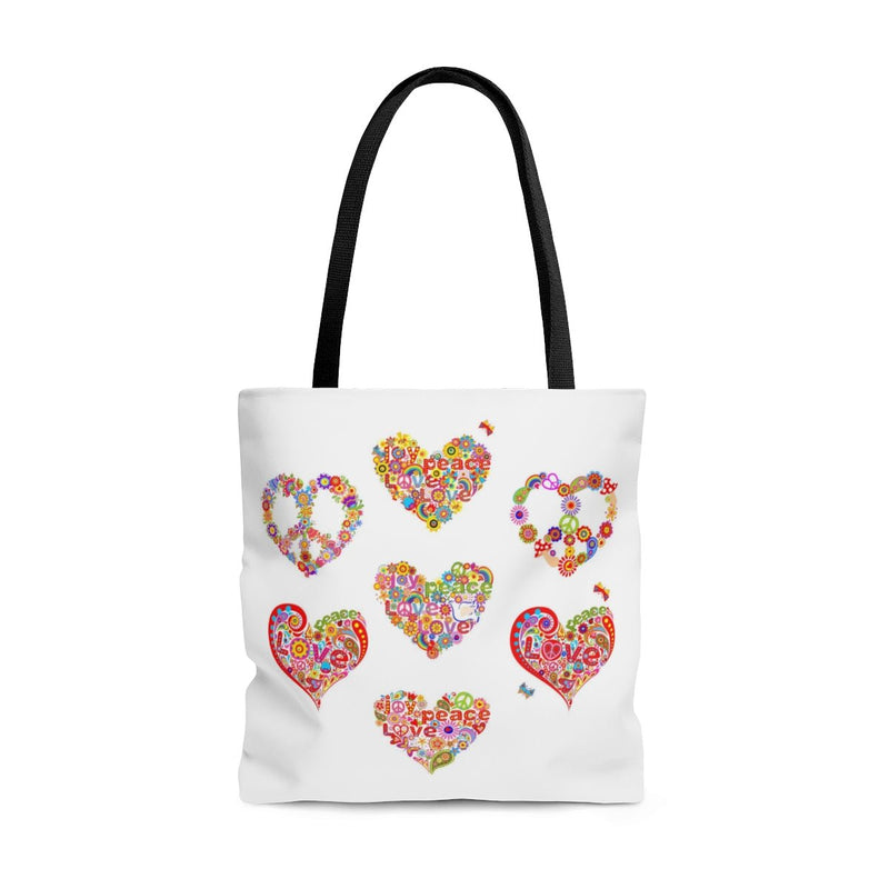 Peace Tote Bag | Practical | Cotton Handle | Heart - abrandilion