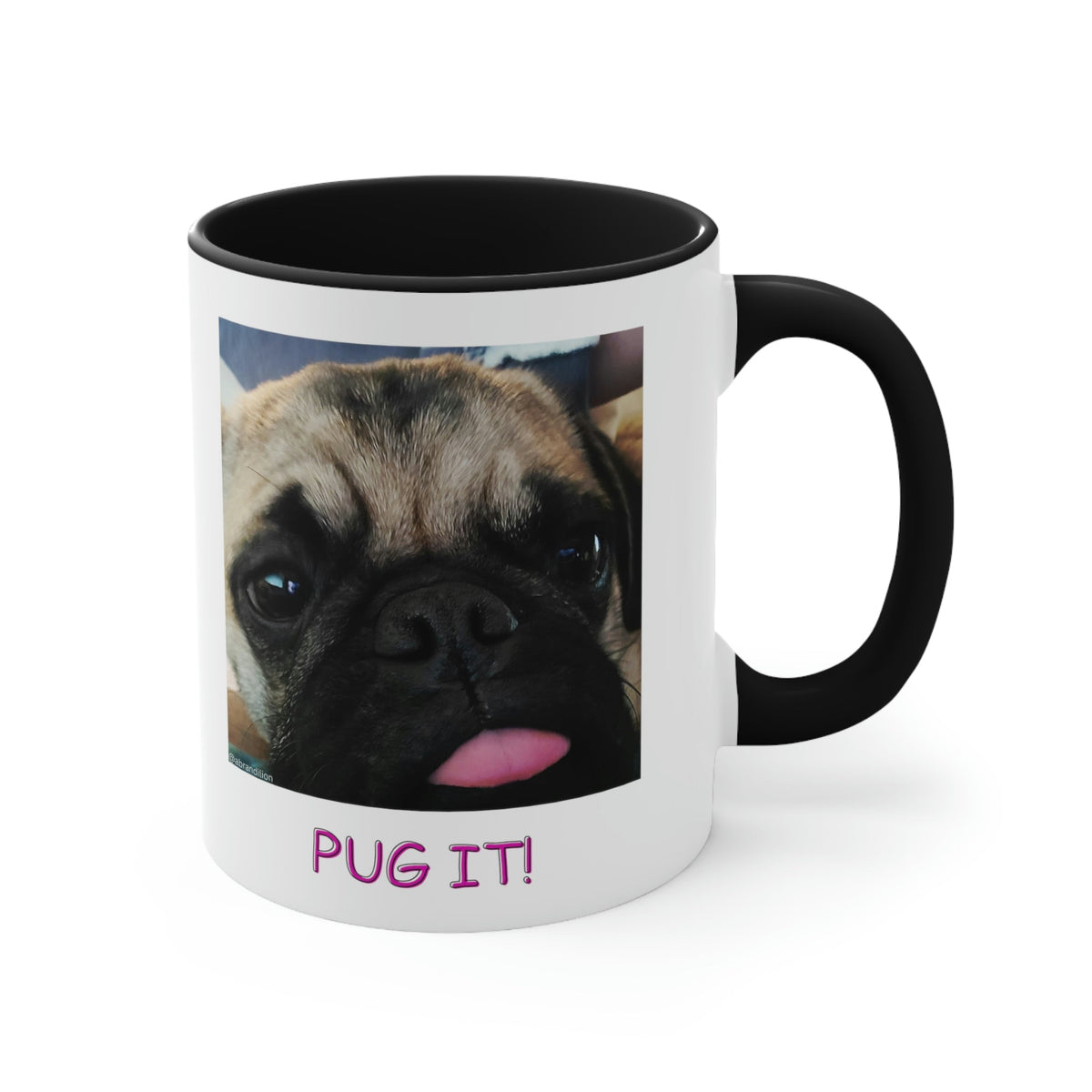 Pug It Accent Coffee Mug | Dual-color - abrandilion