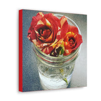 Rose in Jar | Canvas Wrap | Wall Art | Flower - abrandilion