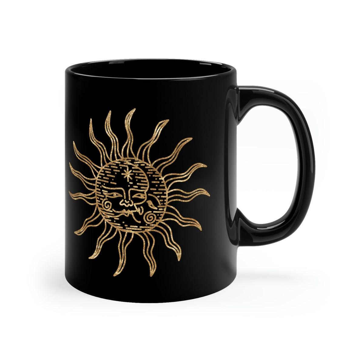Sun and Moon | Black Mug | 11 oz | Coffee Mug - abrandilion