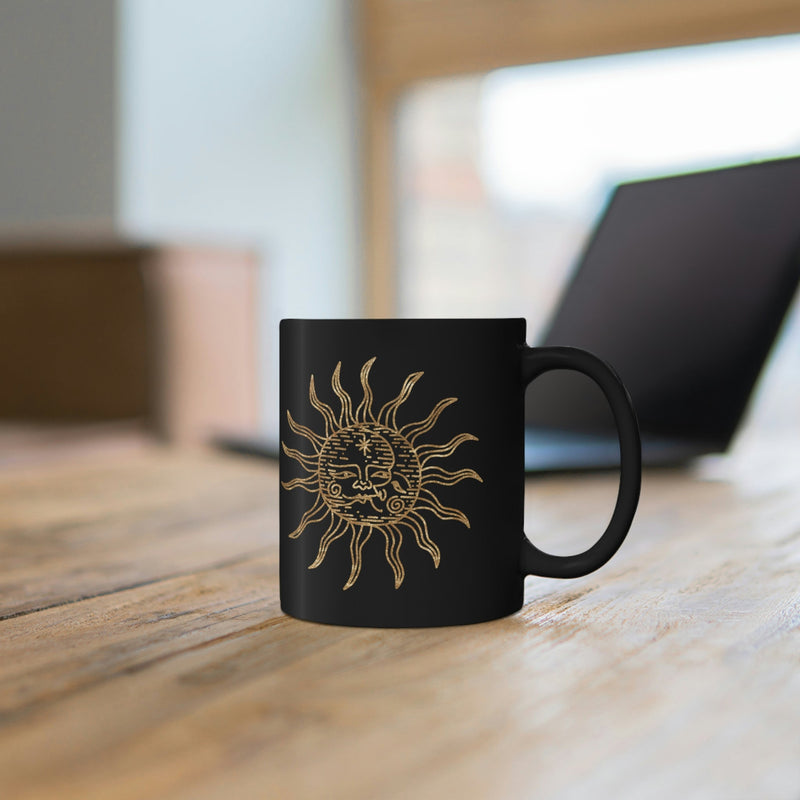 Sun and Moon | Black Mug | 11 oz | Coffee Mug - abrandilion
