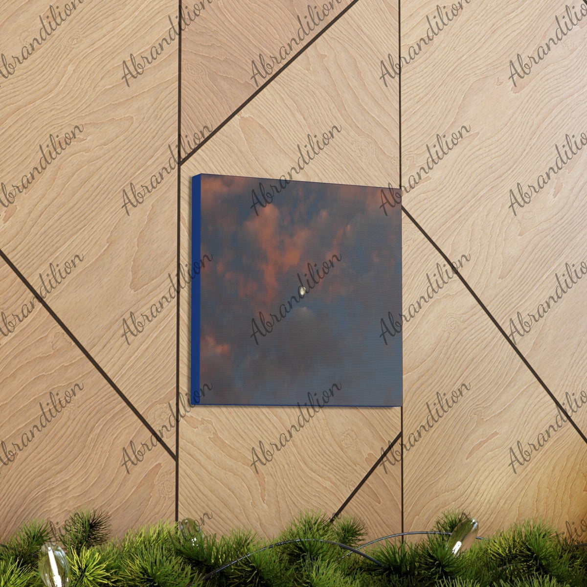 Sunrise with Moon Canvas Wrap | Wall Art | Cotton - abrandilion