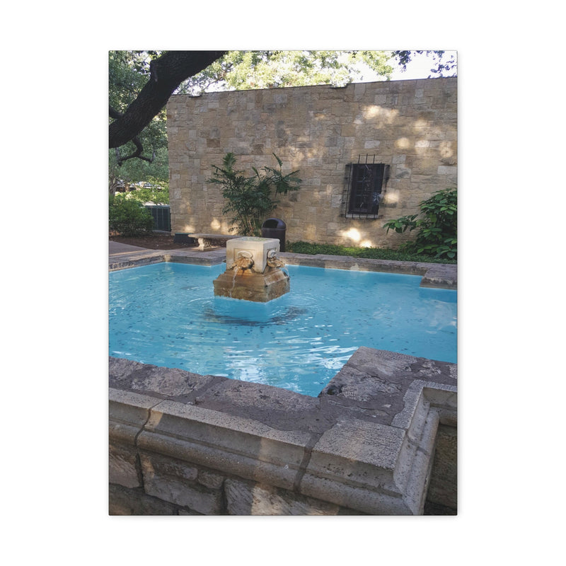 The Alamo Canvas Gallery Wrap | Fountain | 18"x24" - abrandilion